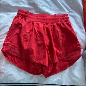 Women's Red Athletic Shorts